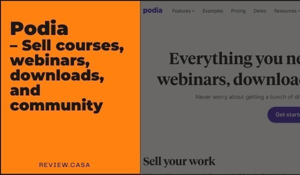 Podia – Sell courses, webinars, downloads, and community