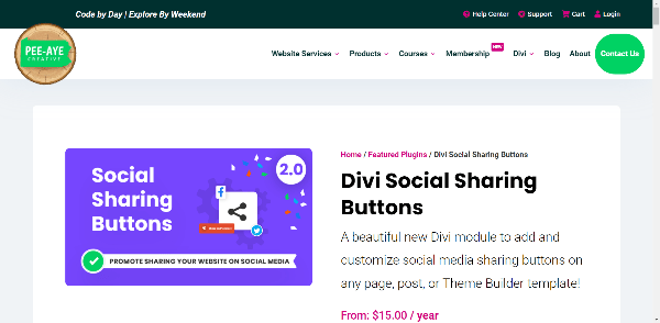 Divi Social Sharing Buttons Plugin